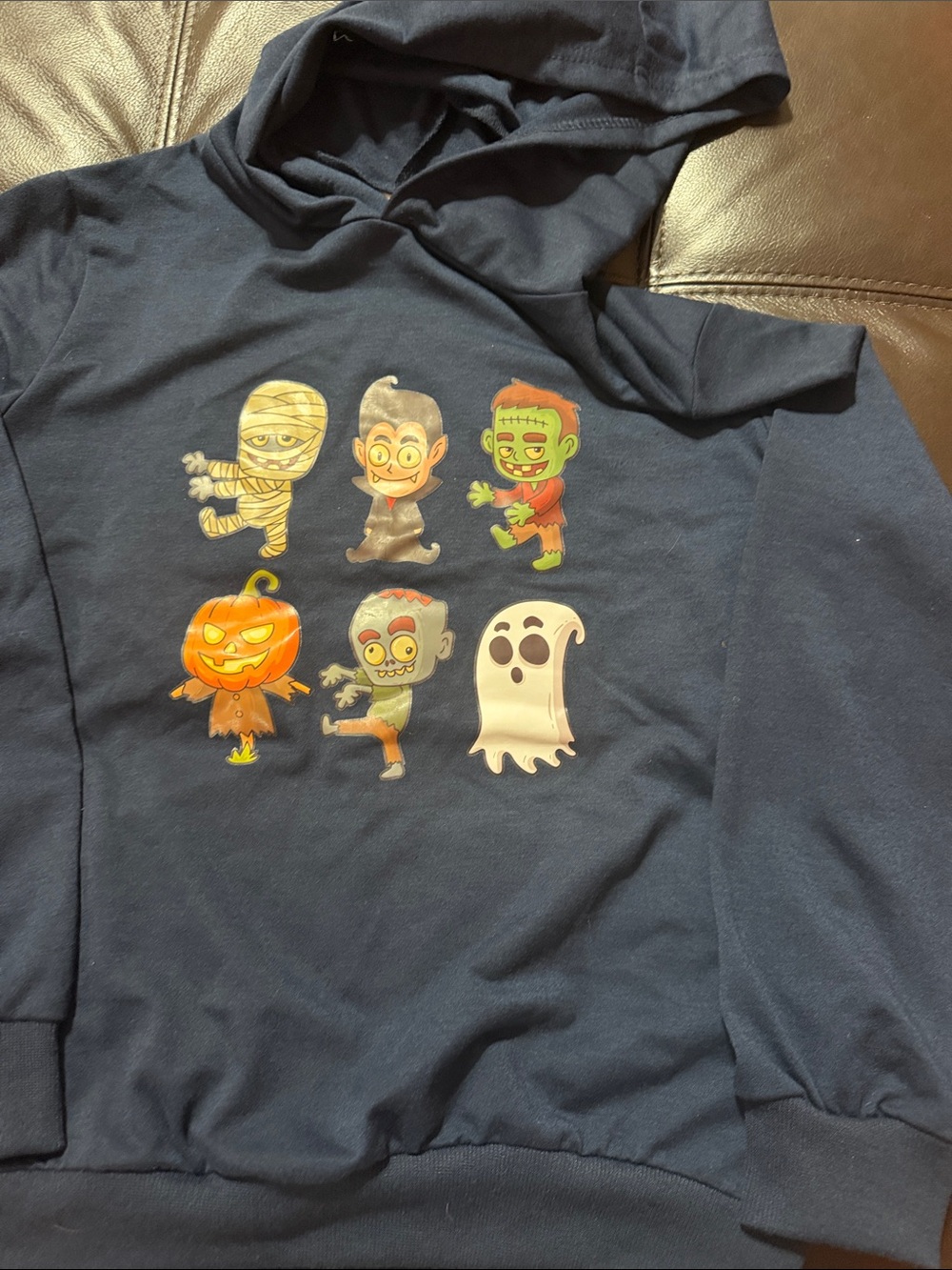 Kids' Navy Halloween Character Hoodie